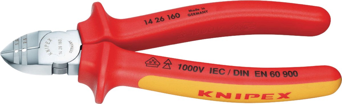Knipex 14 26 160 Afstrip-zijsnijtang VDE