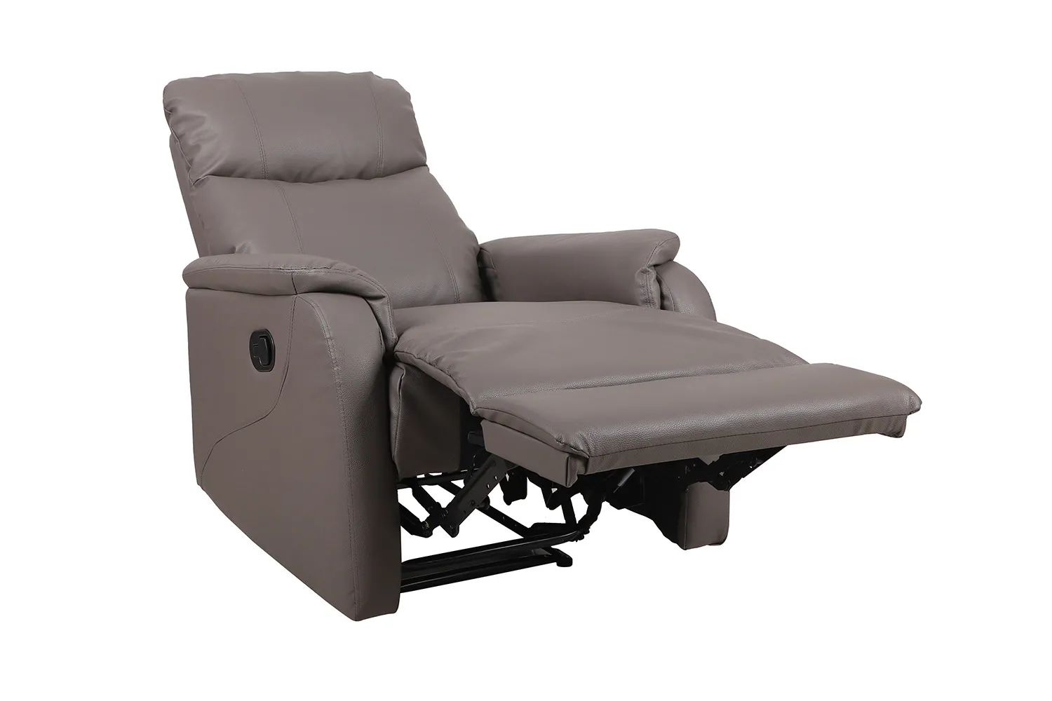 Relaxfauteuil Tokio – Manueel Verstelbaar – PU Lederlook Taupe – 76 x 90 x 160 cm